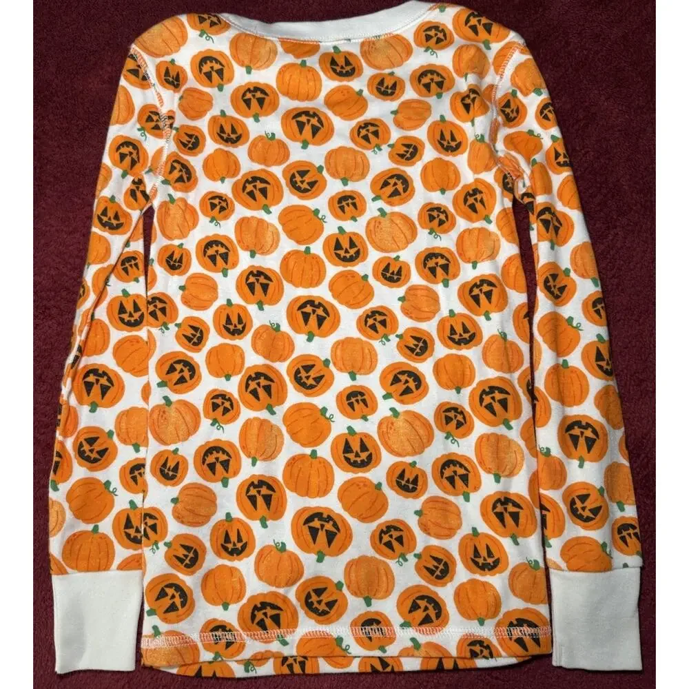 Old Navy Pajama Set W/ Pumpkin Print Unisex Size 6 New with Tags Halloween